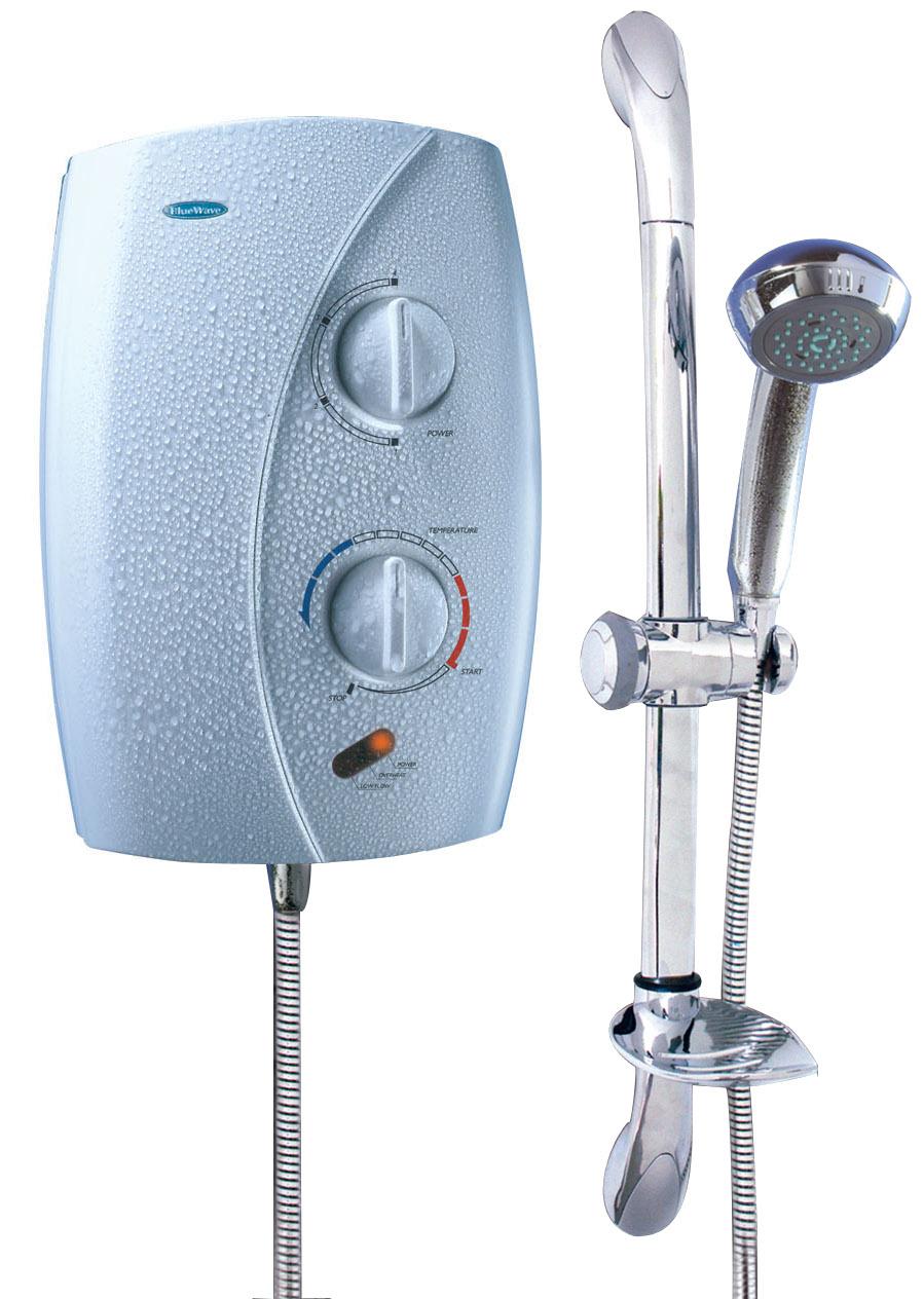 BlueWave 301 Shower Heater, 3.5kW, Chrome accessories