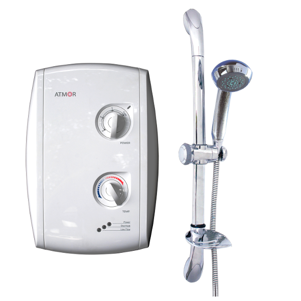 BlueWave 401 Shower Heater, 3.5kW, Chrome accessories