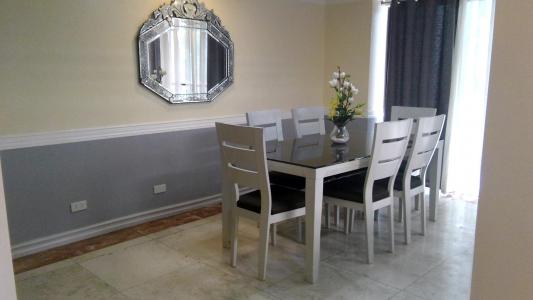 The dining area