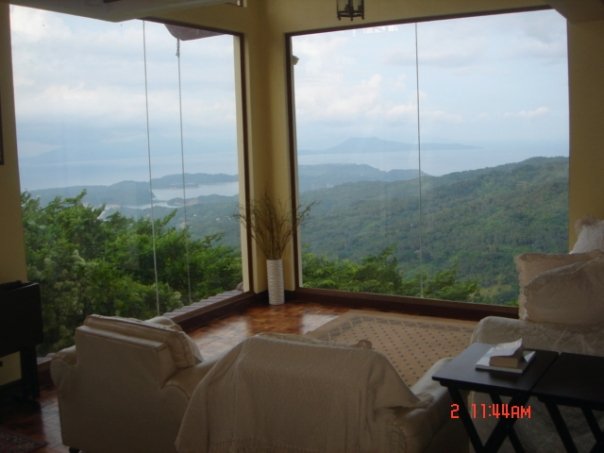 glass wall with view