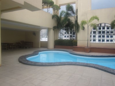 pool located in lower penthouse