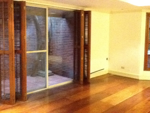 Den with lanai garden